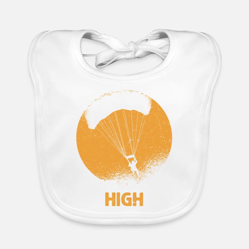 I Like To Get High Parachute Skydiver Baby Bio-Lätzchen