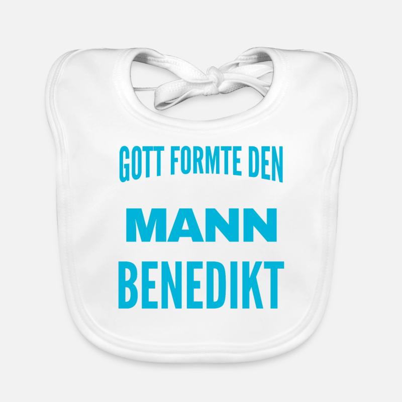 Benedikt Name Design Baby Bio-Lätzchen