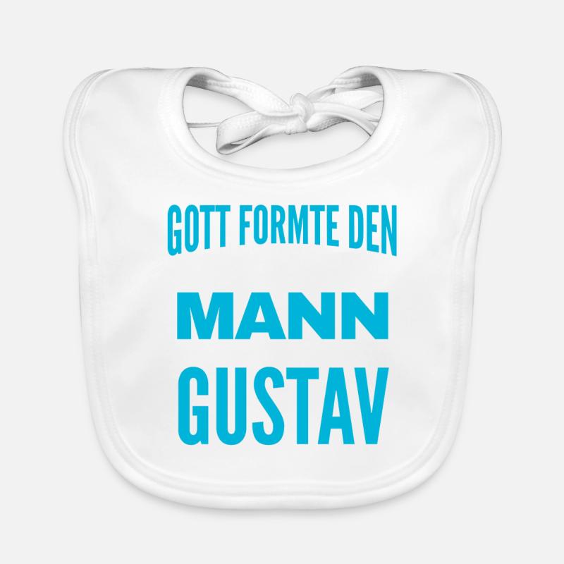 Gustav Name Design Baby Bio-Lätzchen