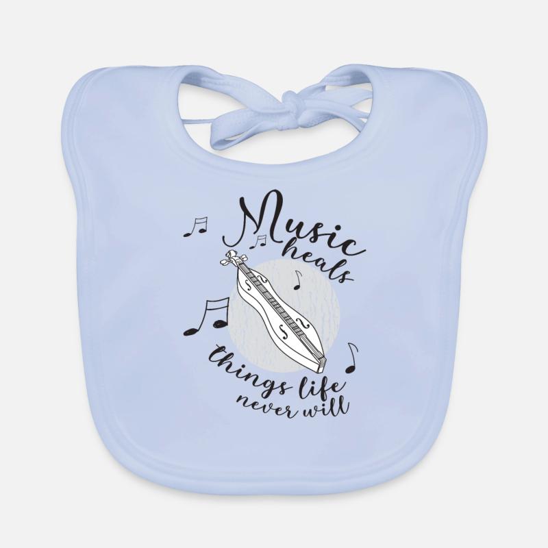 Dulcimer Musician Plucked Instrument Hammered Dulcimer Organic Baby Bibs
