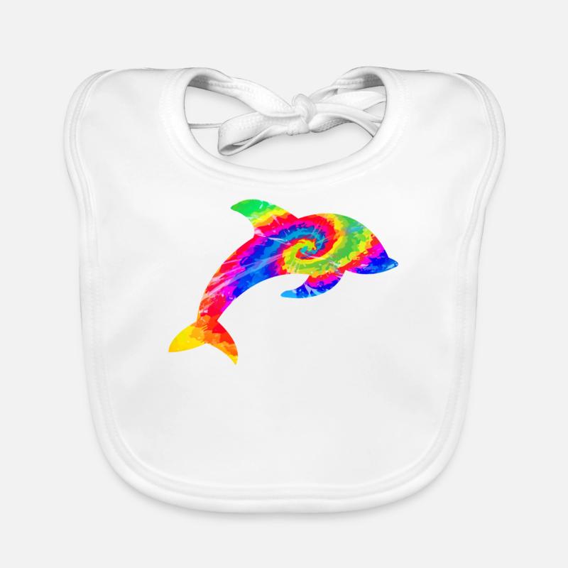 Dauphin Tie Dye Bavoir bio Bébé