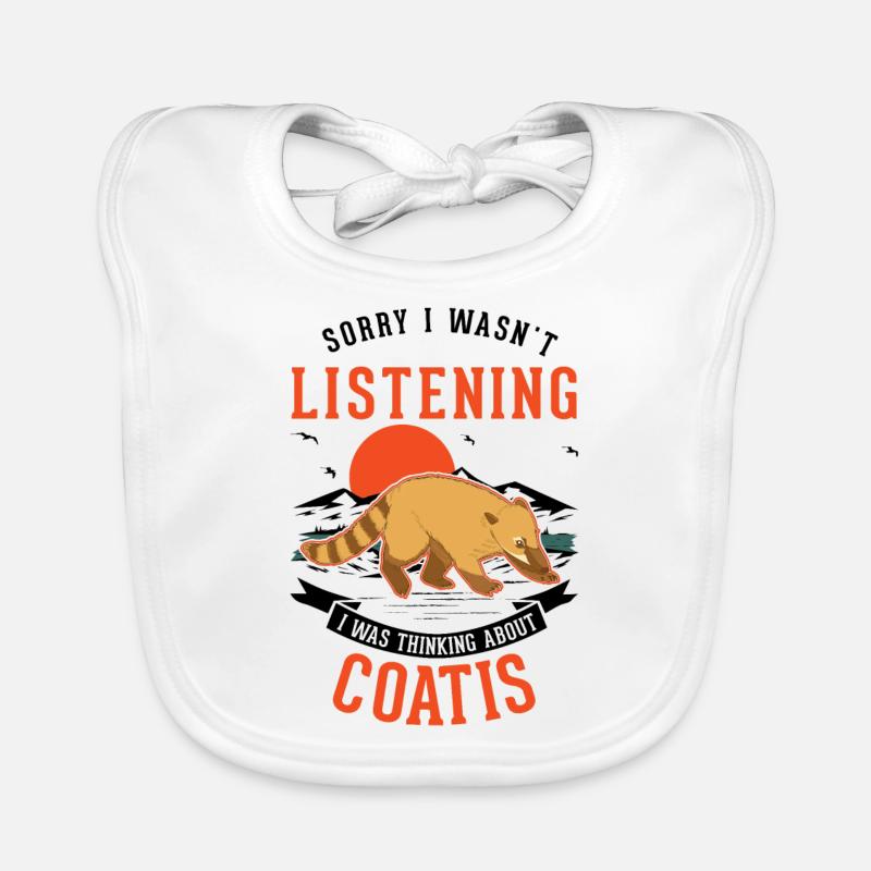 Coati Gift Proboscis Bear Coati Organic Baby Bibs