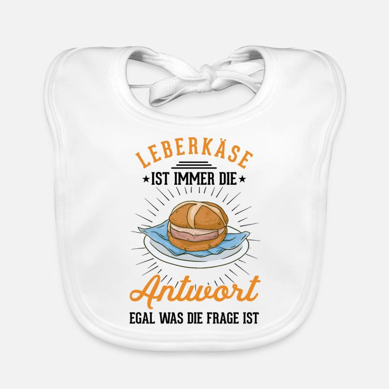 Leberkas Leberkäse Fleischkäse Baby Bio-Lätzchen