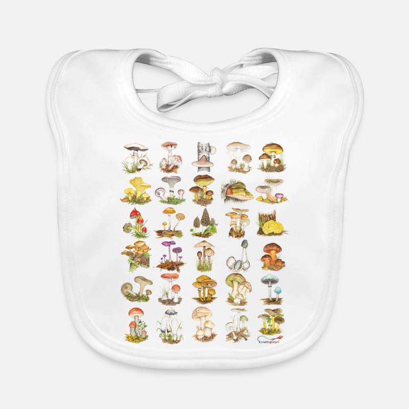 Mushroom Diversity Organic Baby Bibs
