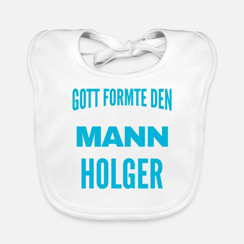 Holger Name Design Baby Bio-Lätzchen