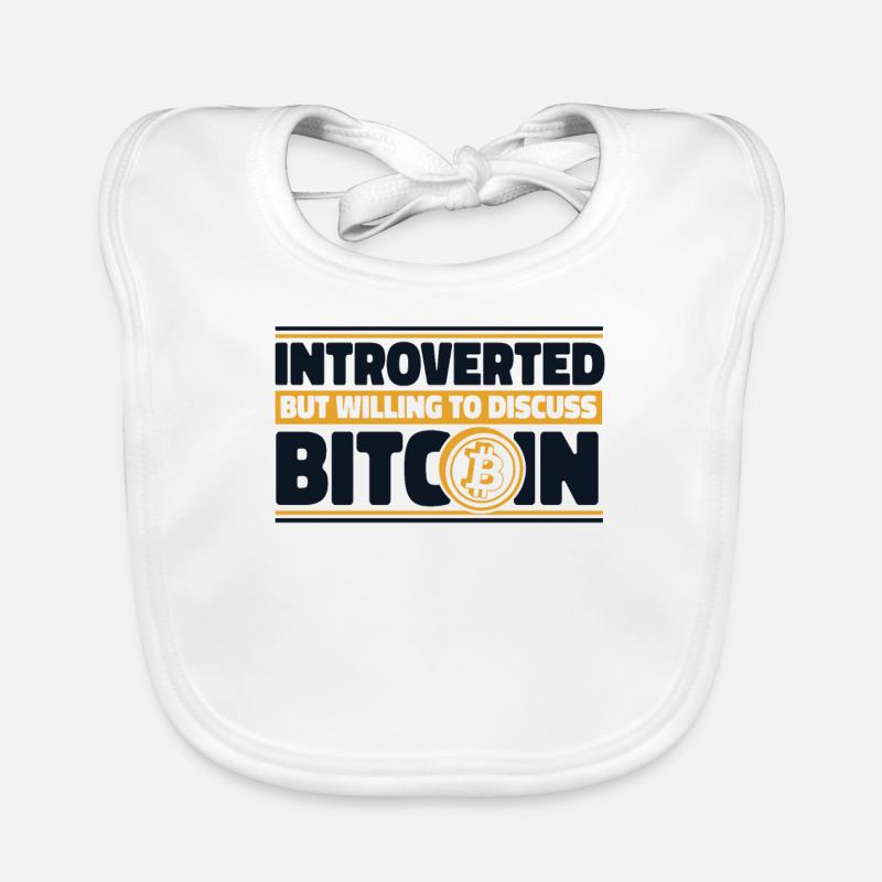 Introverti mais prêt à discuter de Bitcoin Crypto Bavoir bio Bébé