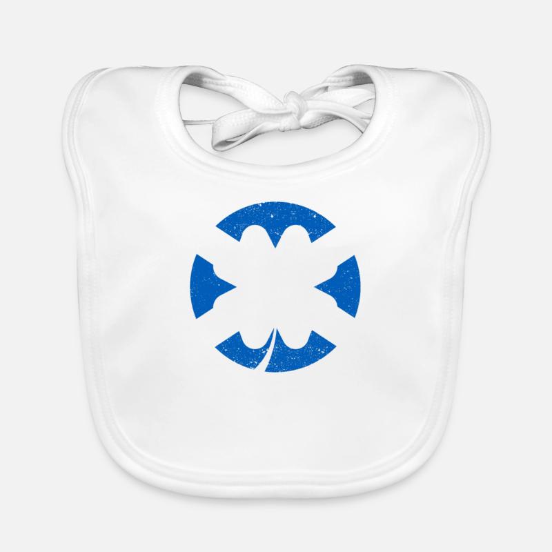 Scottish Flag Irish Shamrock Leaf Organic Baby Bibs