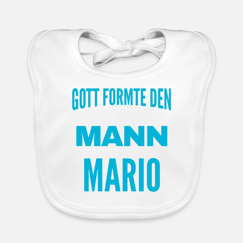 Mario Name Design Baby Bio-Lätzchen