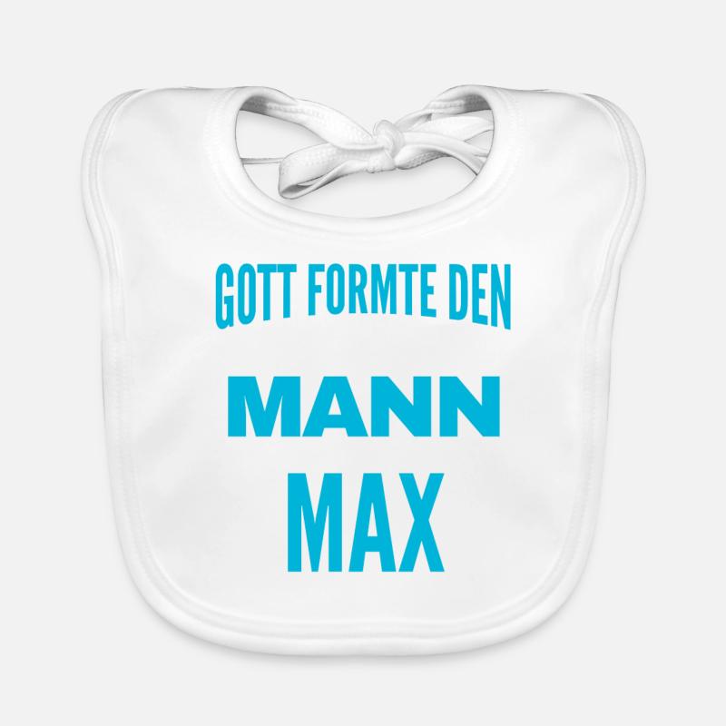 Max Name Design Baby Bio-Lätzchen