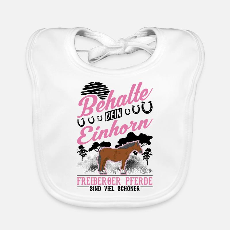 Freiberger Pferd Einhorn Baby Bio-Lätzchen