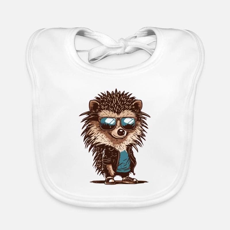 Hérisson cool avec des lunettes de soleil Bavoir bio Bébé