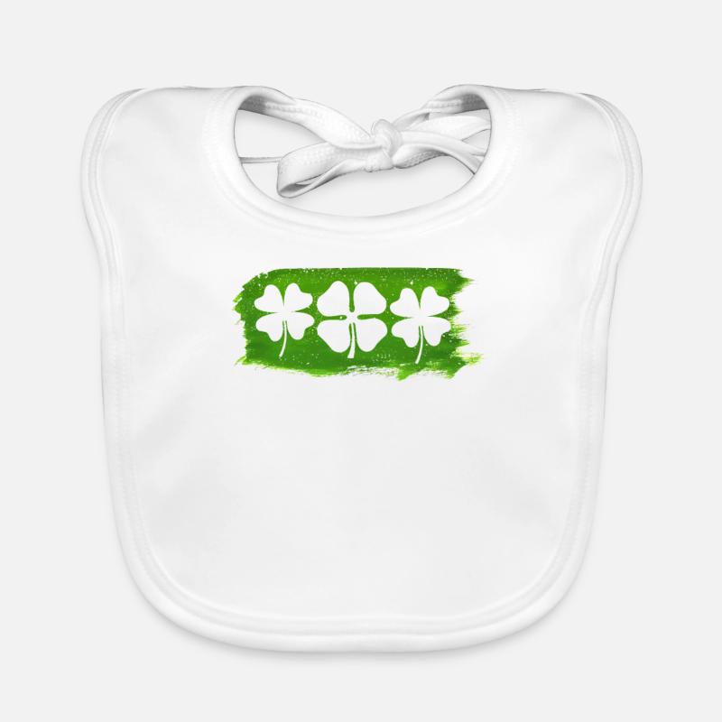 Fierté irlandaise Shamrock Saint Irlande Bavoir bio Bébé
