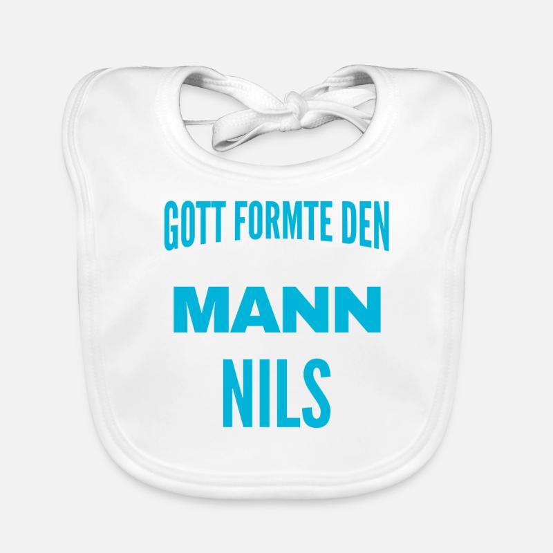 Nils Name Design Baby Bio-Lätzchen