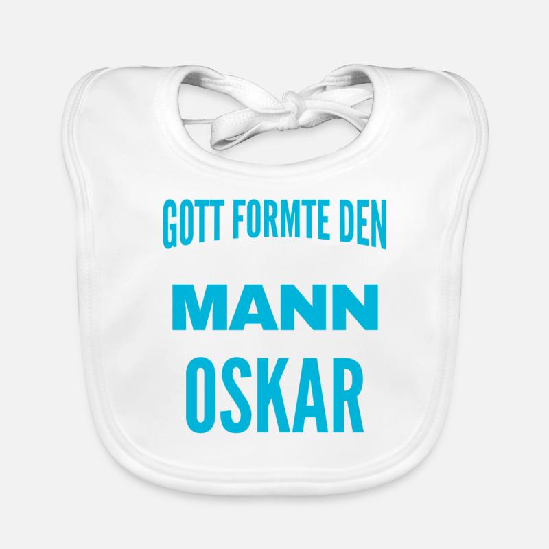 Oskar Name Design Baby Bio-Lätzchen