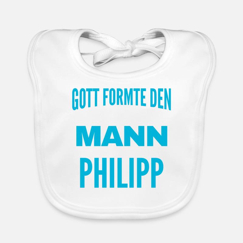 Philipp Name Design Baby Bio-Lätzchen