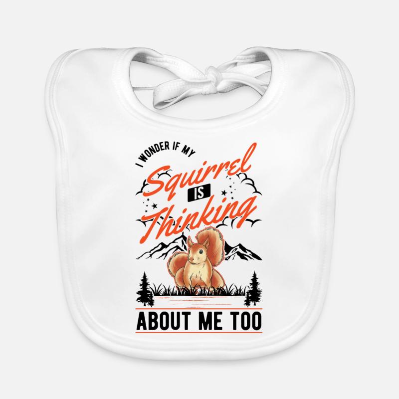 Eichhörnchen Geschenk Grauhörnchen Squirrel Baby Bio-Lätzchen