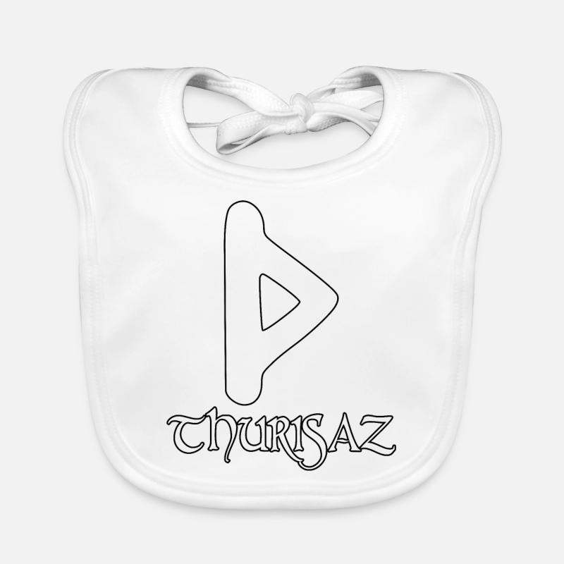 Rune Thurisaz protection & magical powers Organic Baby Bibs