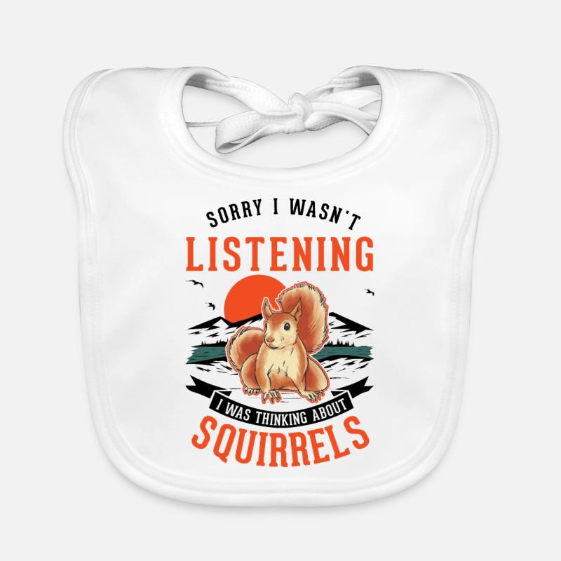 Eichhörnchen Geschenk Grauhörnchen Squirrel Baby Bio-Lätzchen