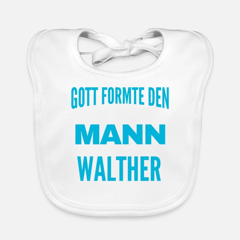 Walther Name Design Baby Bio-Lätzchen