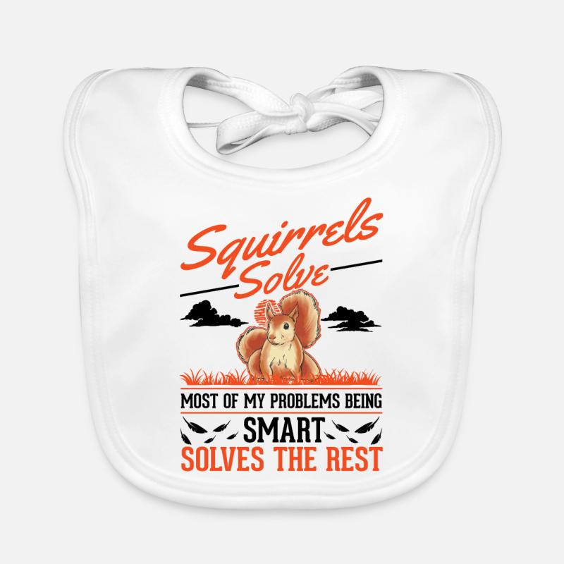 Eichhörnchen Geschenk Grauhörnchen Squirrel Baby Bio-Lätzchen