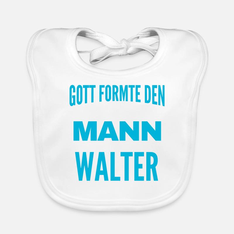 Walter Name Design Baby Bio-Lätzchen