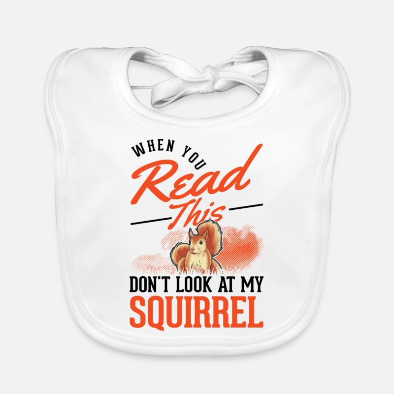 Écureuil cadeau écureuil gris Bavoir bio Bébé