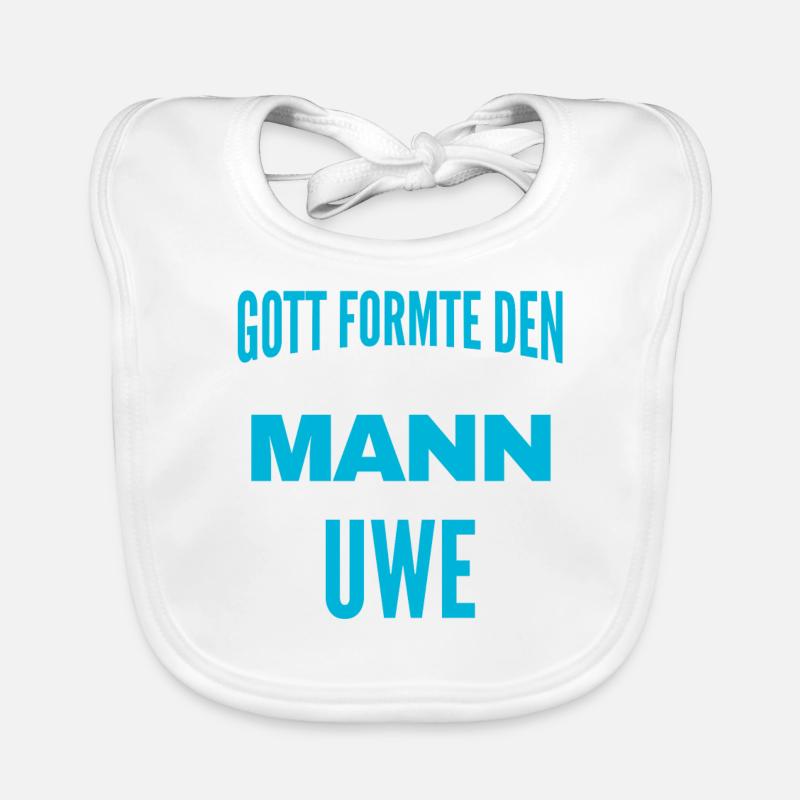 Uwe Name Design Baby Bio-Lätzchen