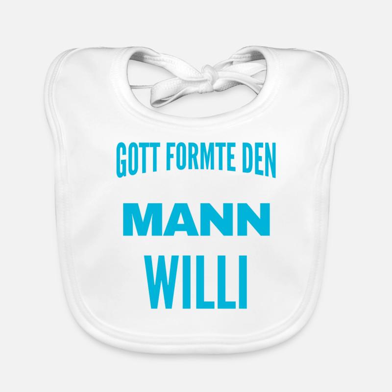 Willi Name Design Baby Bio-Lätzchen