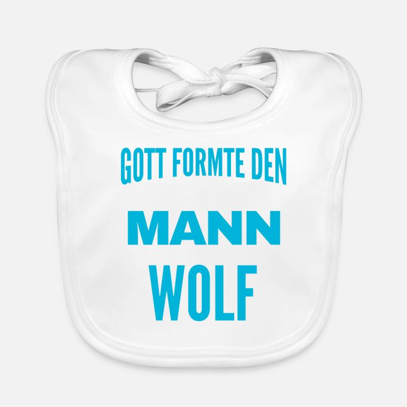 Wolf Name Design Baby Bio-Lätzchen