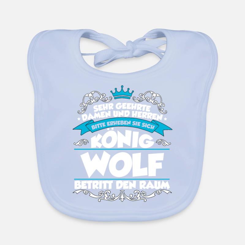Wolf Name Design Baby Bio-Lätzchen