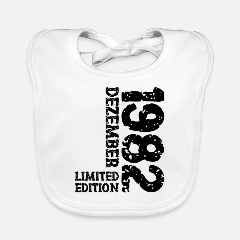 1982 Dezember Limited Edition 41. Geburtstag Deko Baby Bio-Lätzchen