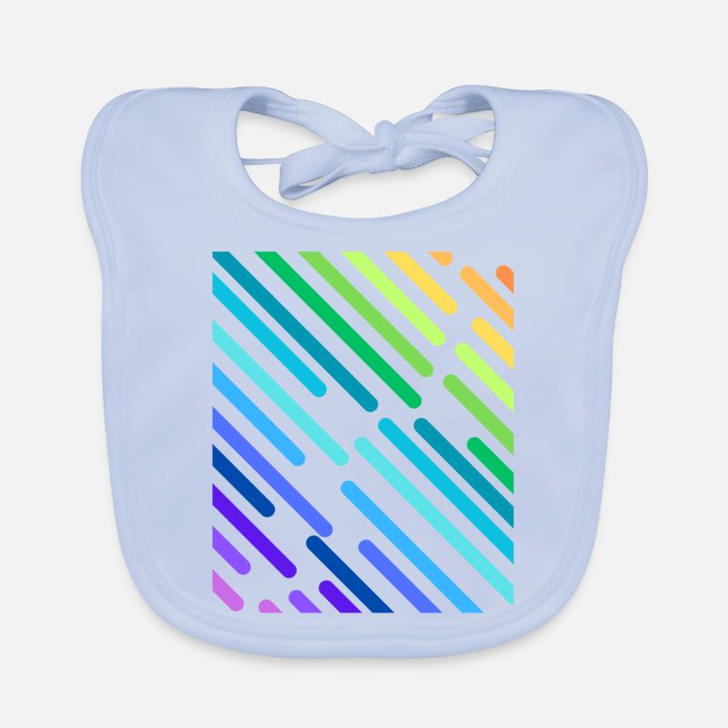 RAINBOW STRIPES Organic Baby Bibs
