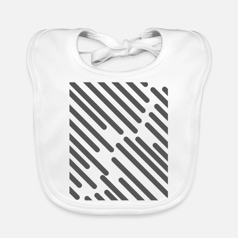 Rayures grises Bavoir bio Bébé