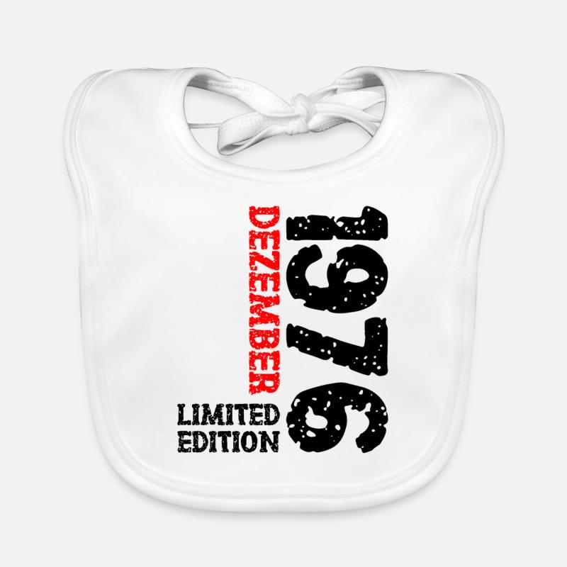 1976 Dezember Limited Edition 47. Geburtstag Deko Baby Bio-Lätzchen