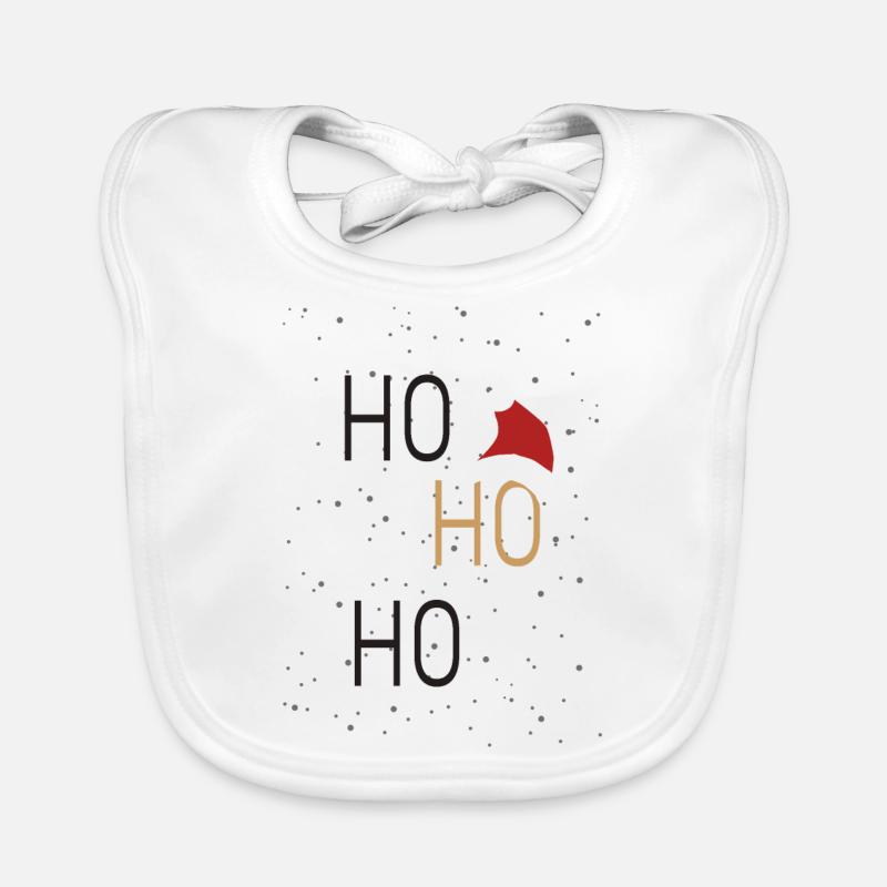 Christmas Ho Ho Ho Organic Baby Bibs
