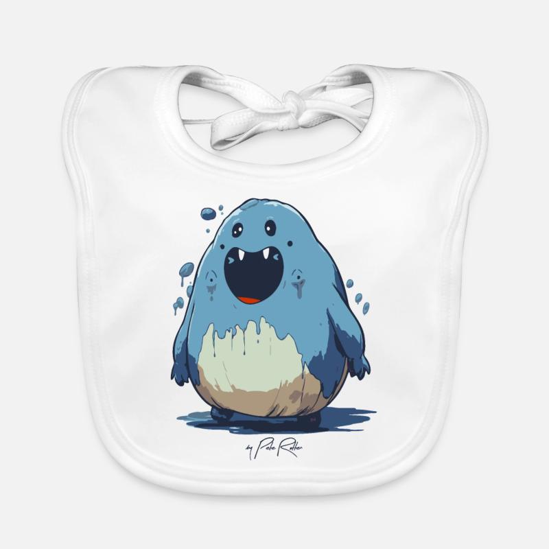 Cartoon Créature Drôle Blob Bavoir bio Bébé