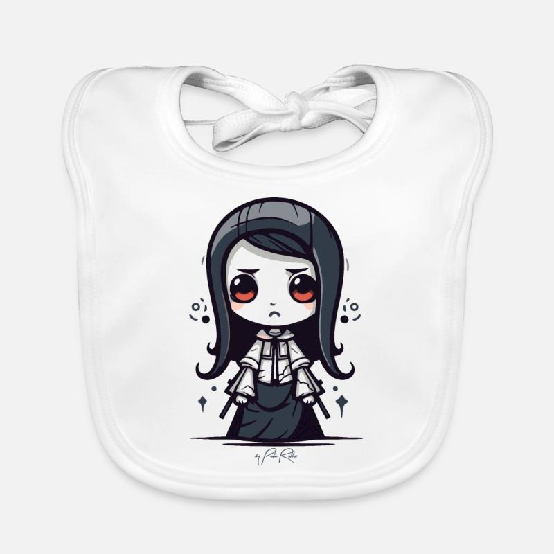 Chibi Japanisches Samurai-Mädchen Baby Bio-Lätzchen