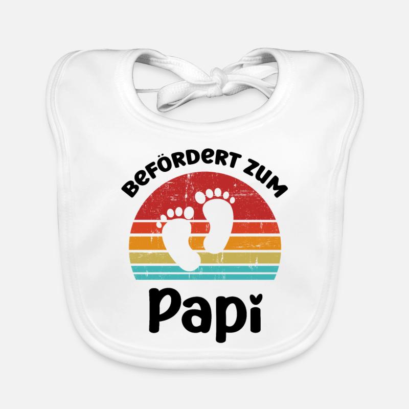 Befördert zum Papi Schweiz Baby Geburt Ätti Baby Bio-Lätzchen