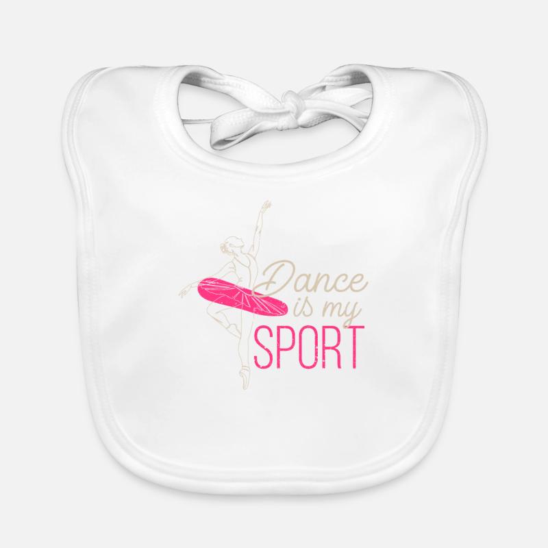 La danse est mon sport Fille professeur de danse Professeur Bavoir bio Bébé