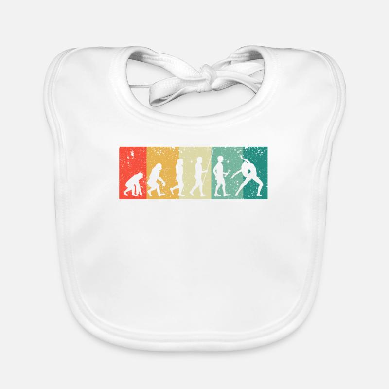 Tanzen Retro Tanzen Evolution des Menschen Tänzer Baby Bio-Lätzchen