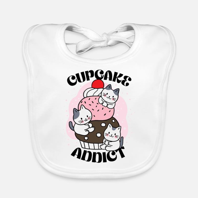 Cupcake addict Organic Baby Bibs
