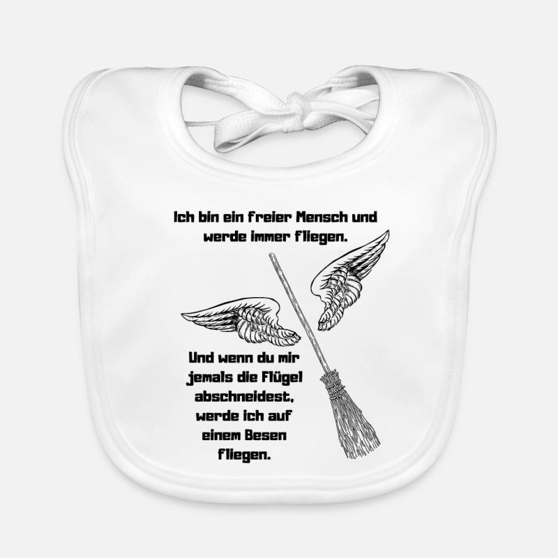 Ich bin ein freier Mensch und werde immer fliegen. Baby Bio-Lätzchen