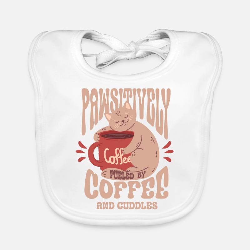 Pawsitively fueled by coffee and cuddles Organic Baby Bibs