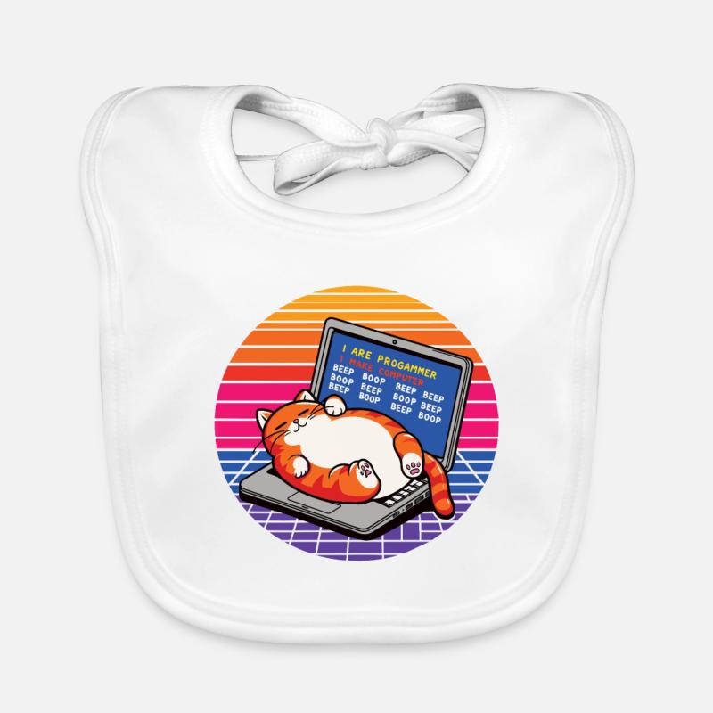 I are programmer, fat sleeping cat Organic Baby Bibs