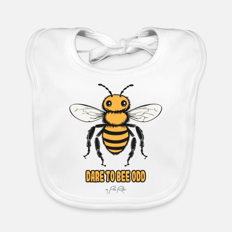 Osez être étrange comme l'abeille du dessin animé Bavoir bio Bébé