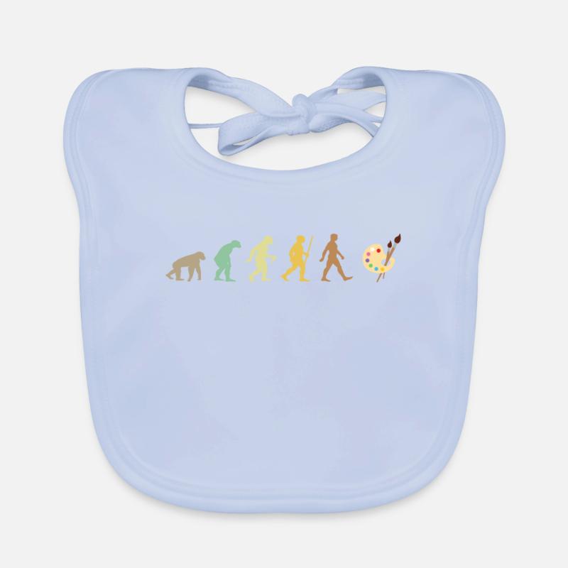 Malerei Retro Künstler Kunst Evolution Farbpalette Baby Bio-Lätzchen