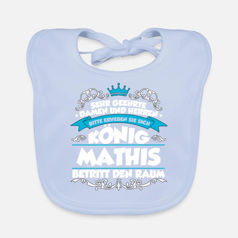 Mathis Name Design Baby Bio-Lätzchen