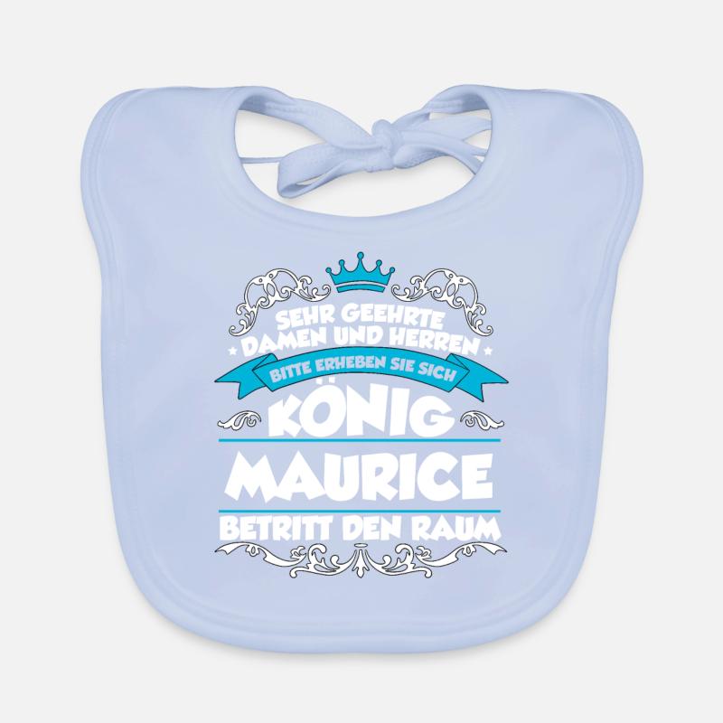 Maurice Name Design Baby Bio-Lätzchen