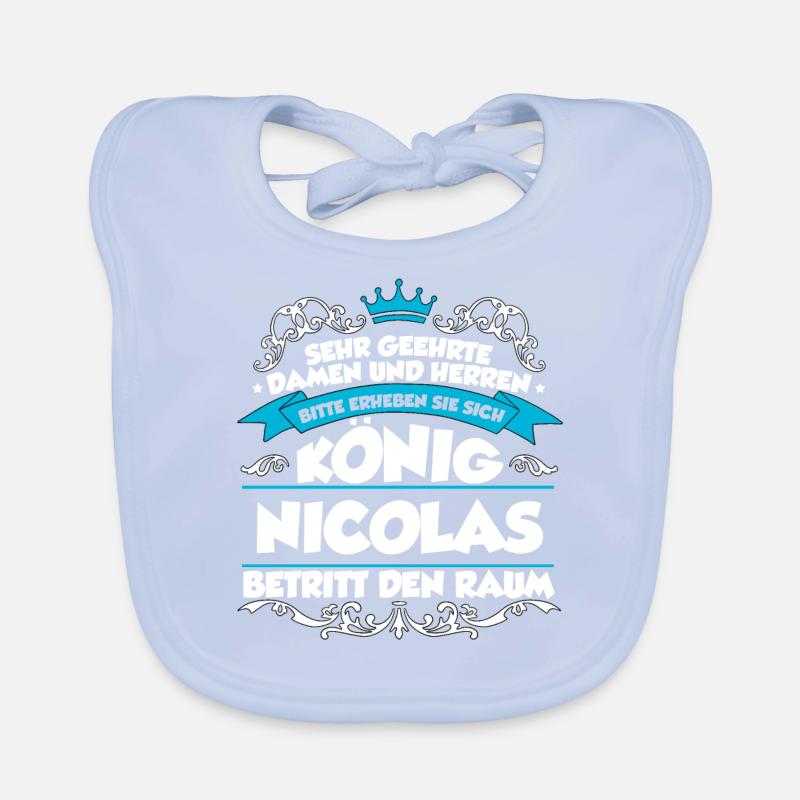 Nicolas Name Design Baby Bio-Lätzchen