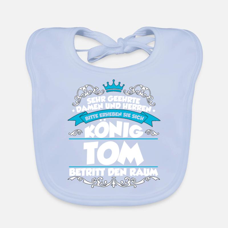 Tom Name Design Baby Bio-Lätzchen